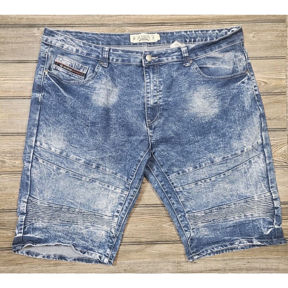 Akademiks Jeanius Jorts Baggy Hiphop Denim Jean Shorts Mens 40 Y2K Skater